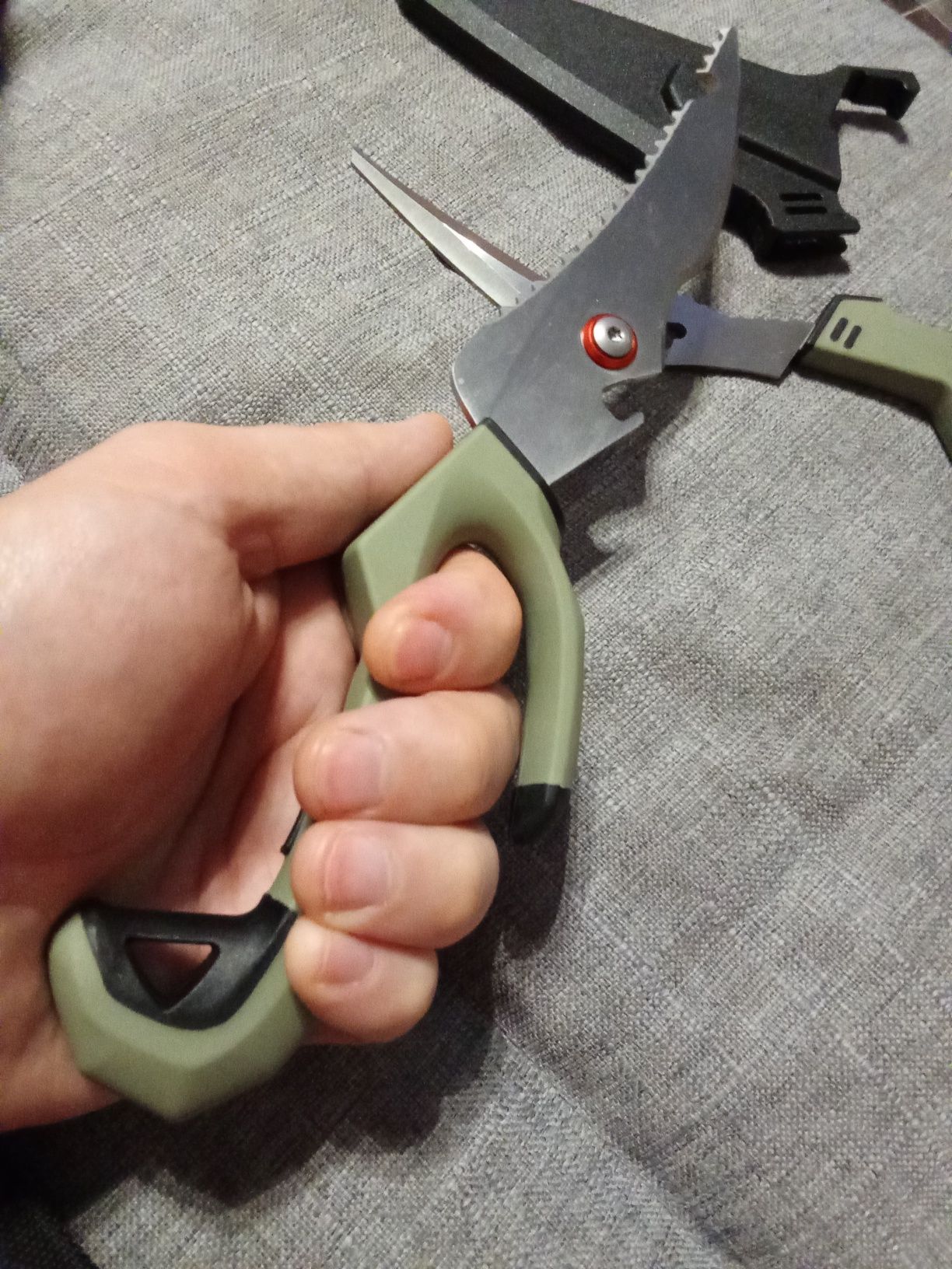 Nożyce uniwersalne nożyczki wielofunkcyjne multitool nóż składany edc