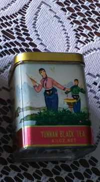 PRL unikatowa puszka po herbacie Yunnan