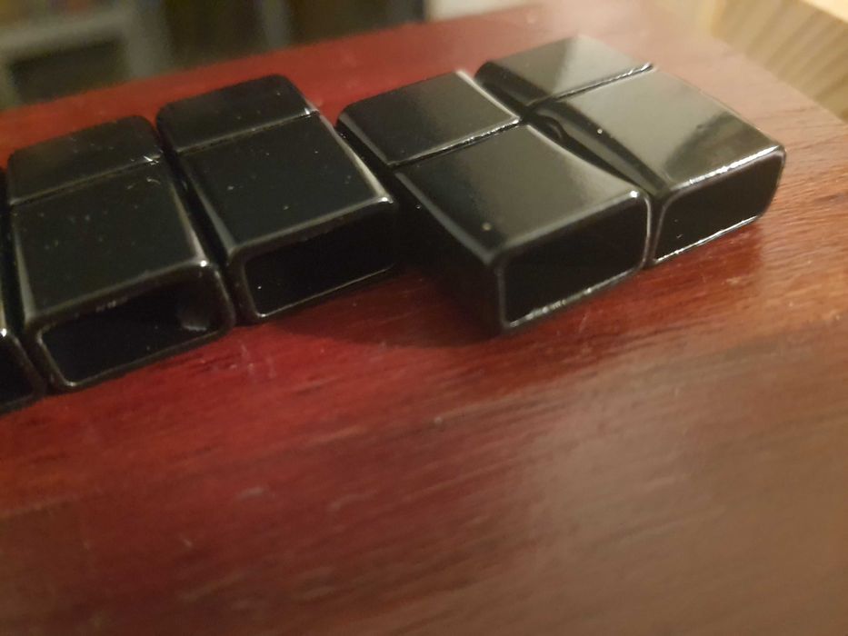 Zapięcie metalowe magnetyczne do bransoletek skórzanych 6x12 mm