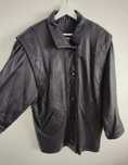 Kurtka długa skóra naturalna skórzana biker płaszcz vintage oversize S