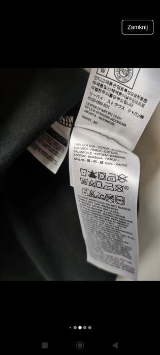 Czarny T-shirt koszulka bluzka krótki rękaw Levi's Levis rozmiar S