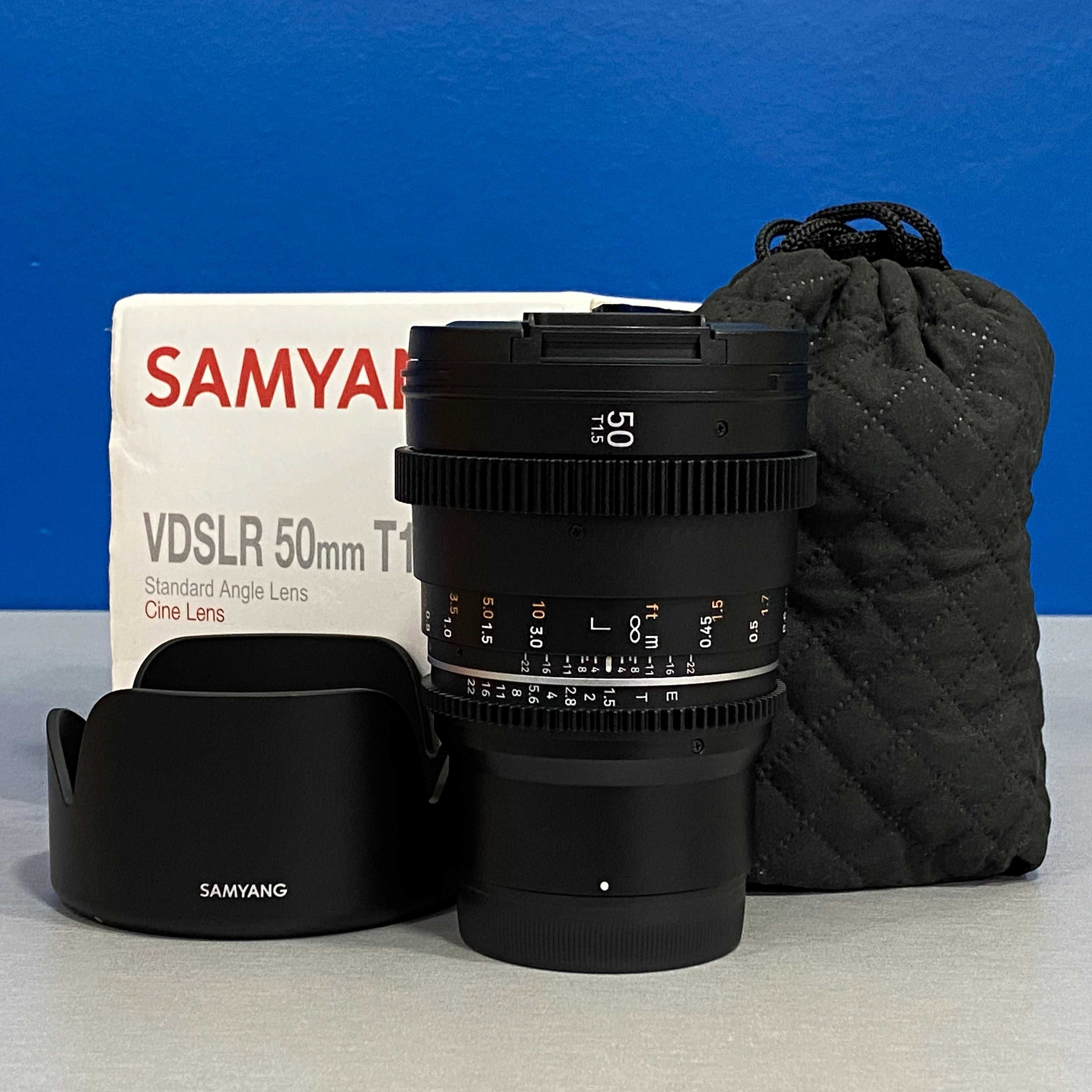 Samyang 50mm T1.5 VDSLR MK2 Cine (Sony FE) - 3 ANOS DE GARANTIA