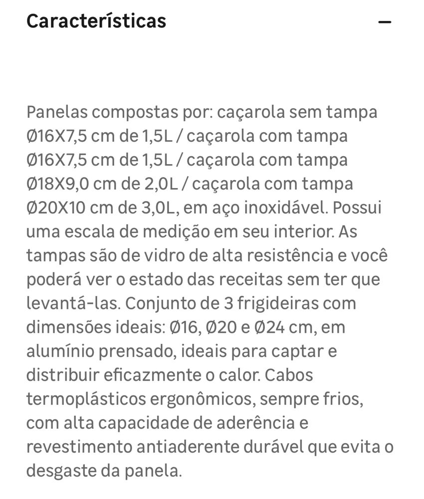 Conjunto panelas