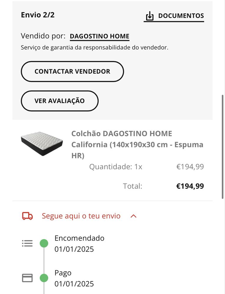 Pack Cama + colchão 140x190cm