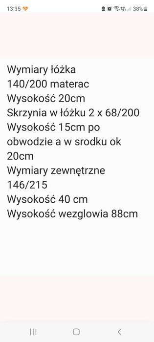 Drewniane Łóżko do sypialni   , SKRZYNIA .