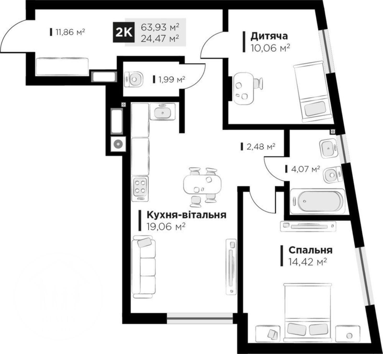 Продаж квартири 64 м2в ЖК бізнес-класу FEEL HOUSE