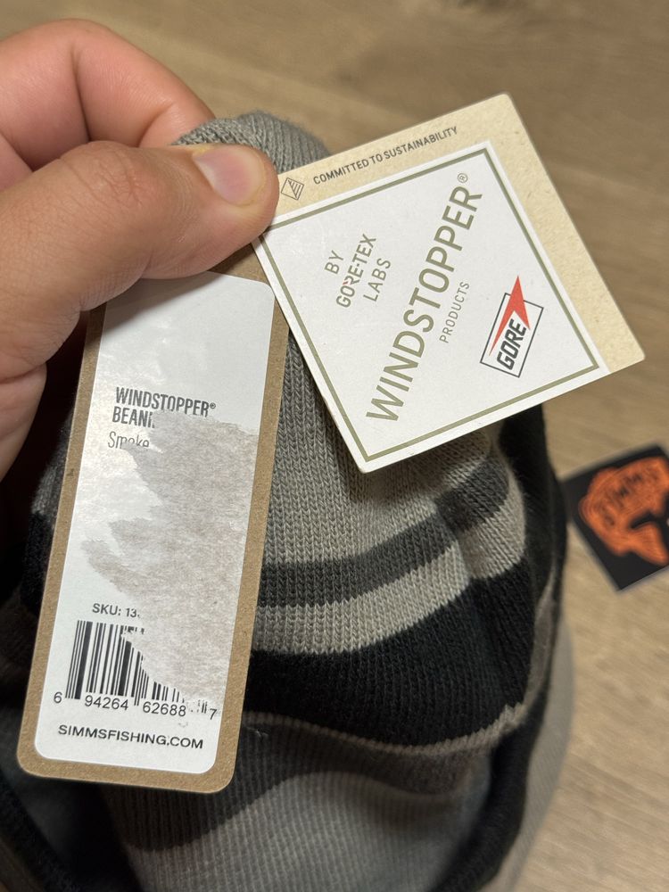 Шапка Simms Unisex WINDSTOPPER Tech Beanie (Smoke)