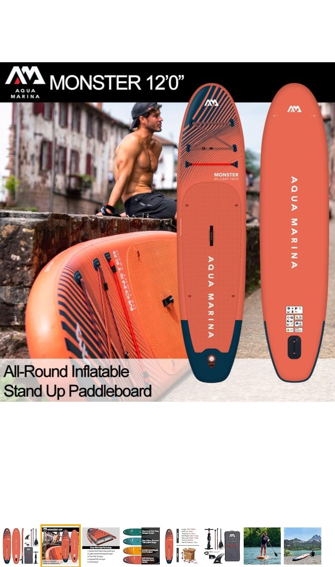 Sup Deska pompowana Aqua Marina Monster 12'0 BT-23MOP  nowe gwarancja