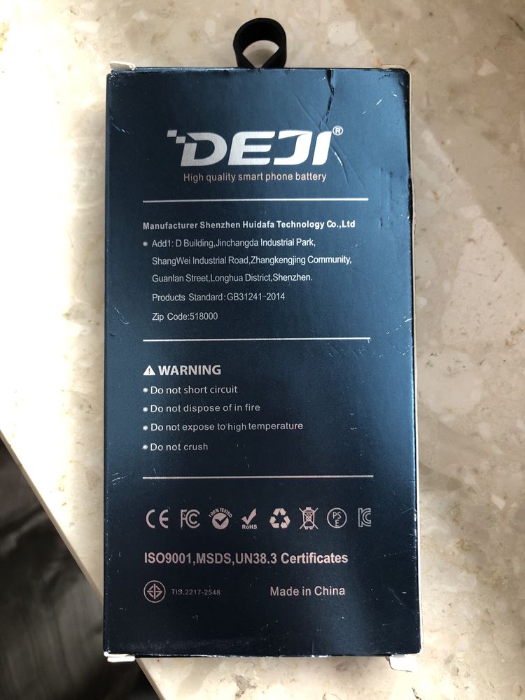 Bateria DEJI do iPhone X 3510 mAh