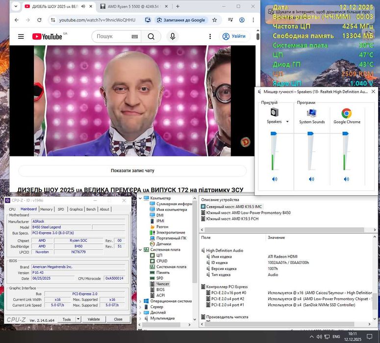 Top Комплект АМ4 Steel Legend b450+5500+16Gb