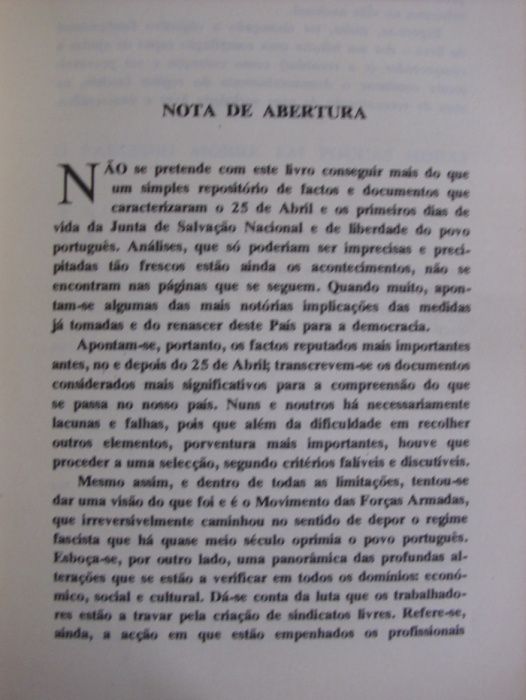 25 de Abril - Documento