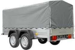 Przyczepka dwuosiowa GARDEN 264/2 KIPP 264x125 stelaż H800 + pokrowiec