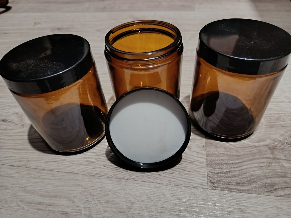Słoik z nakrętką do świec 250ml 3szt
