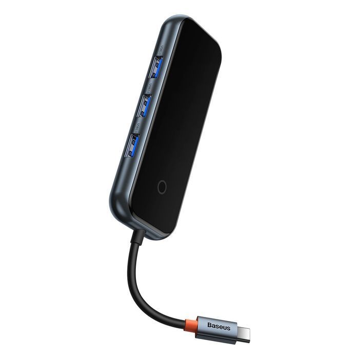 Baseus HUB 4-portowy (USB-C do 1x USB-C PD&Data/3x USB3.0) ciemnoszary