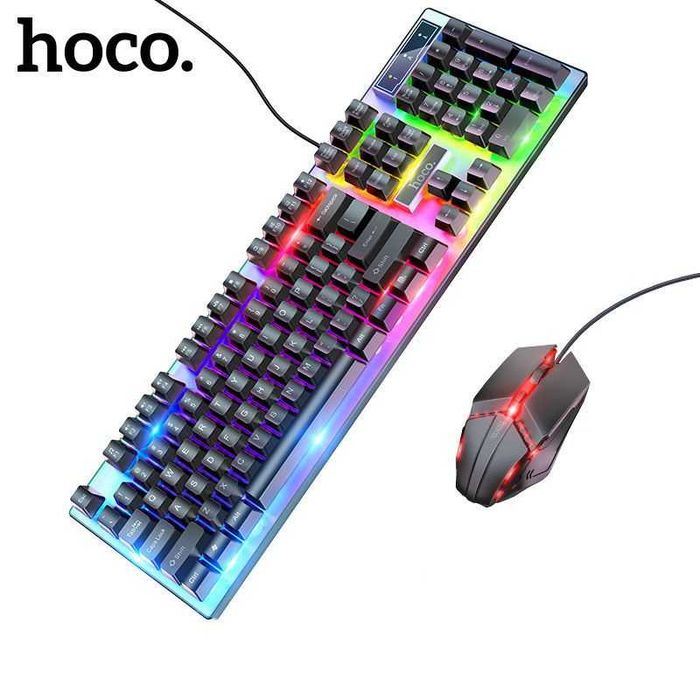Комплект Hoco GM18 Luminous игровой клавиатуры с RGB подсветкой+ мышка