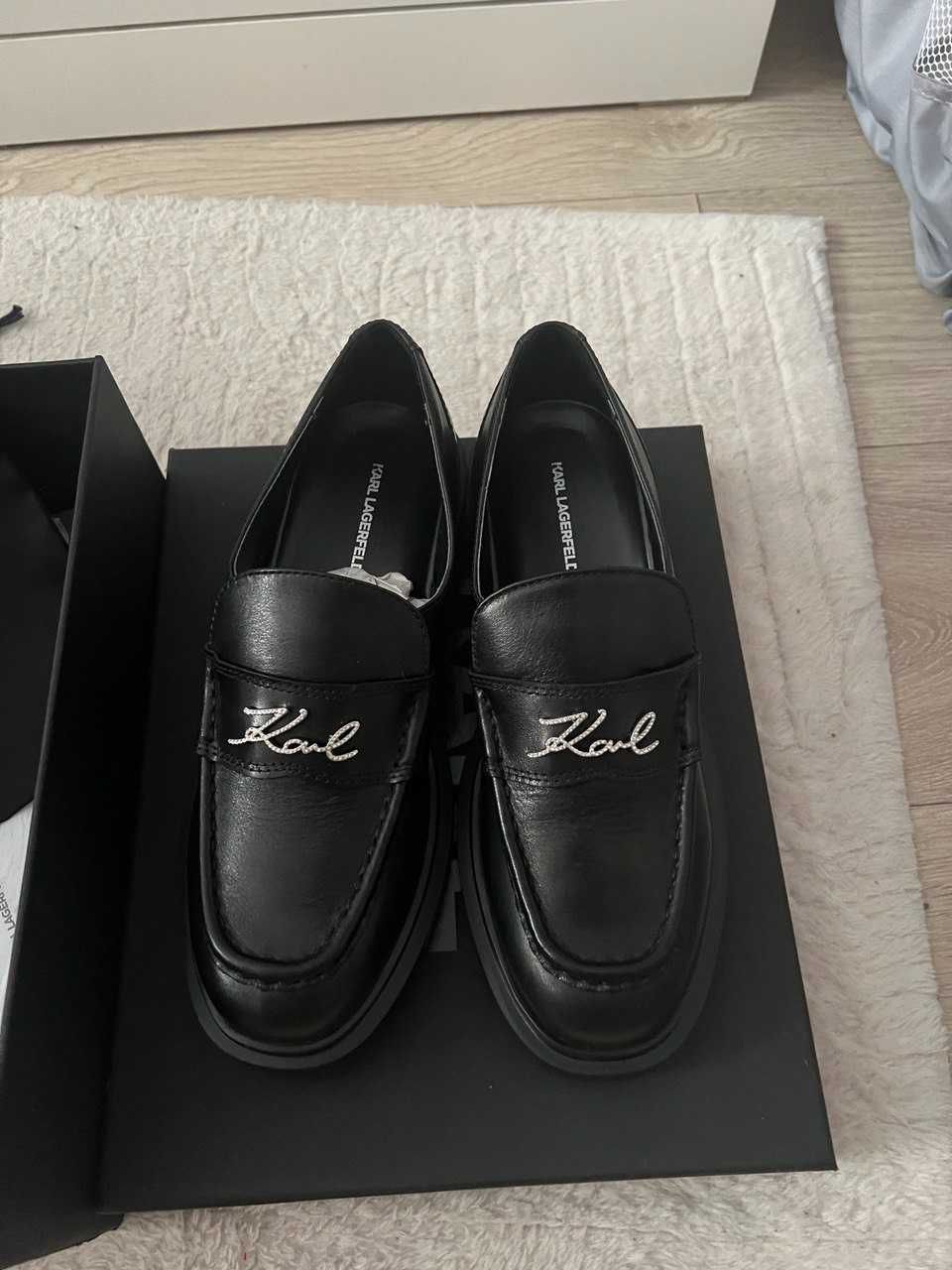 Loafersy Karl Lagerfeld Czarny