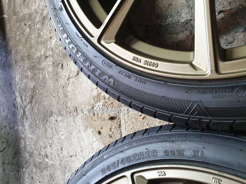 Felgi alu Enkei złote brązowe R20 5x108 opony 245/40R20 6,5mm 2024r