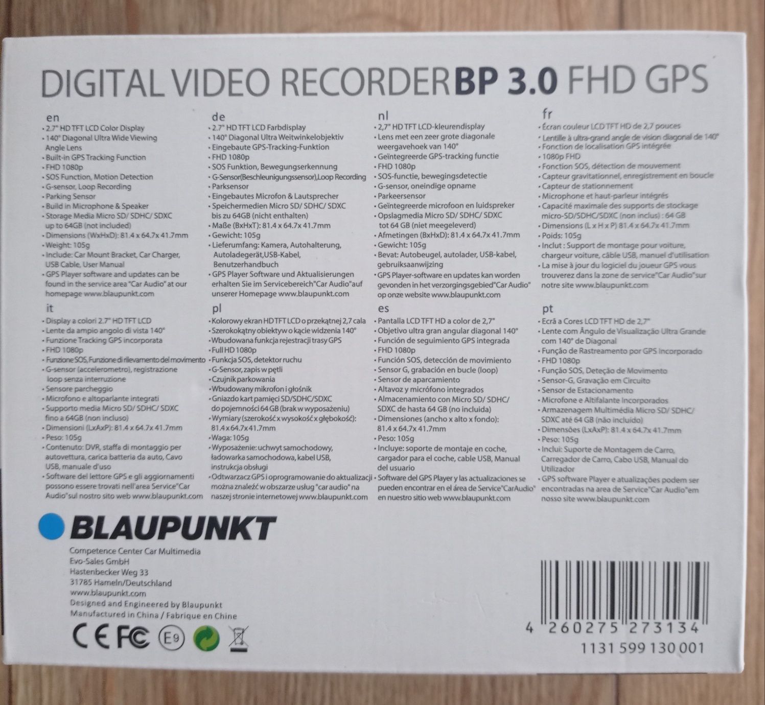 Видеорегистратор Blaupunkt BP 3.0  GPS