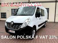 Renault Master 2.3DCi 4x4 BRYGADÓWKA Tempomat Salon Polska F VAT 23% GWARANCJA