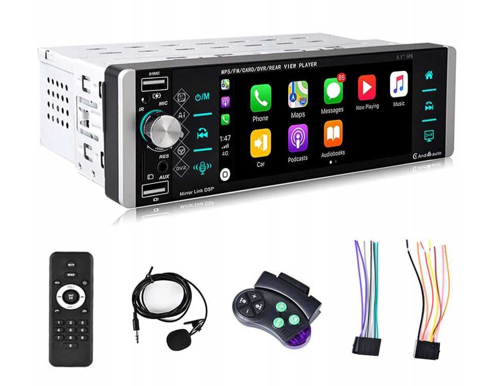 5,1calowy samochodowy odtwarzacz MP5 Carplay Automatyczne radio stereo