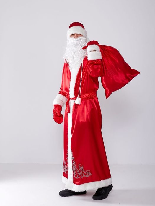 Костюм діда мороза червоний карнавльний снігурочка