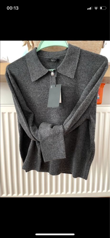 Wełniany sweterek Polo Massimo Dutti  M /L