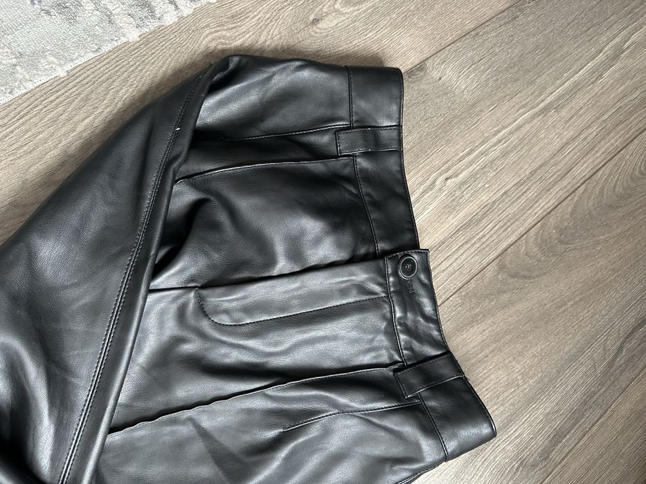 Шкіряні штани zara зара 36 розмір