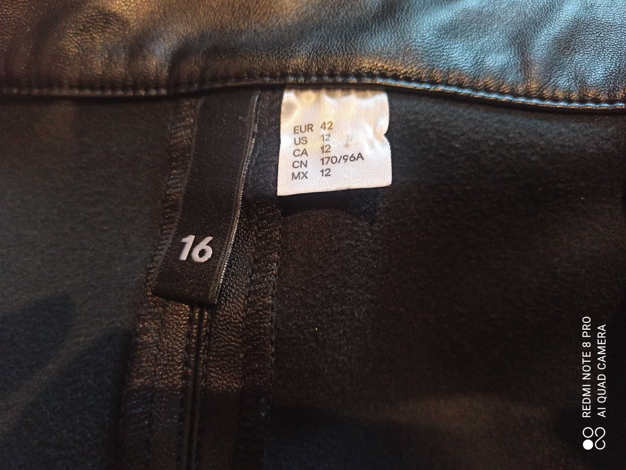 skórzana sukienka ogrodniczka h&m r.42