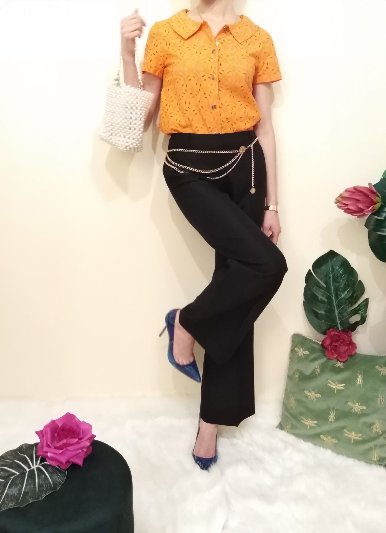 Quiet Luxury Elegant Black pants Czarne eleganckie spodnie na kant