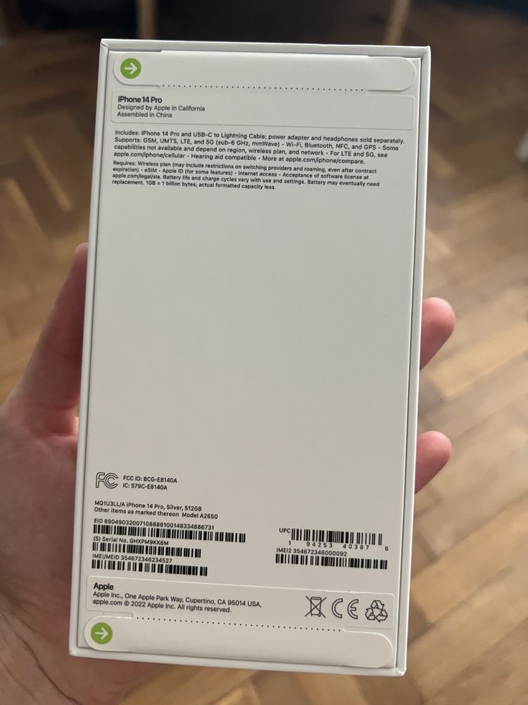 New APPLE iPhone 14 Pro 512GB Silver.