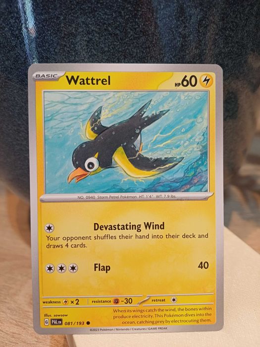 Carta Pokémon Wattrel #81 - Pokemon Paldea Evolved