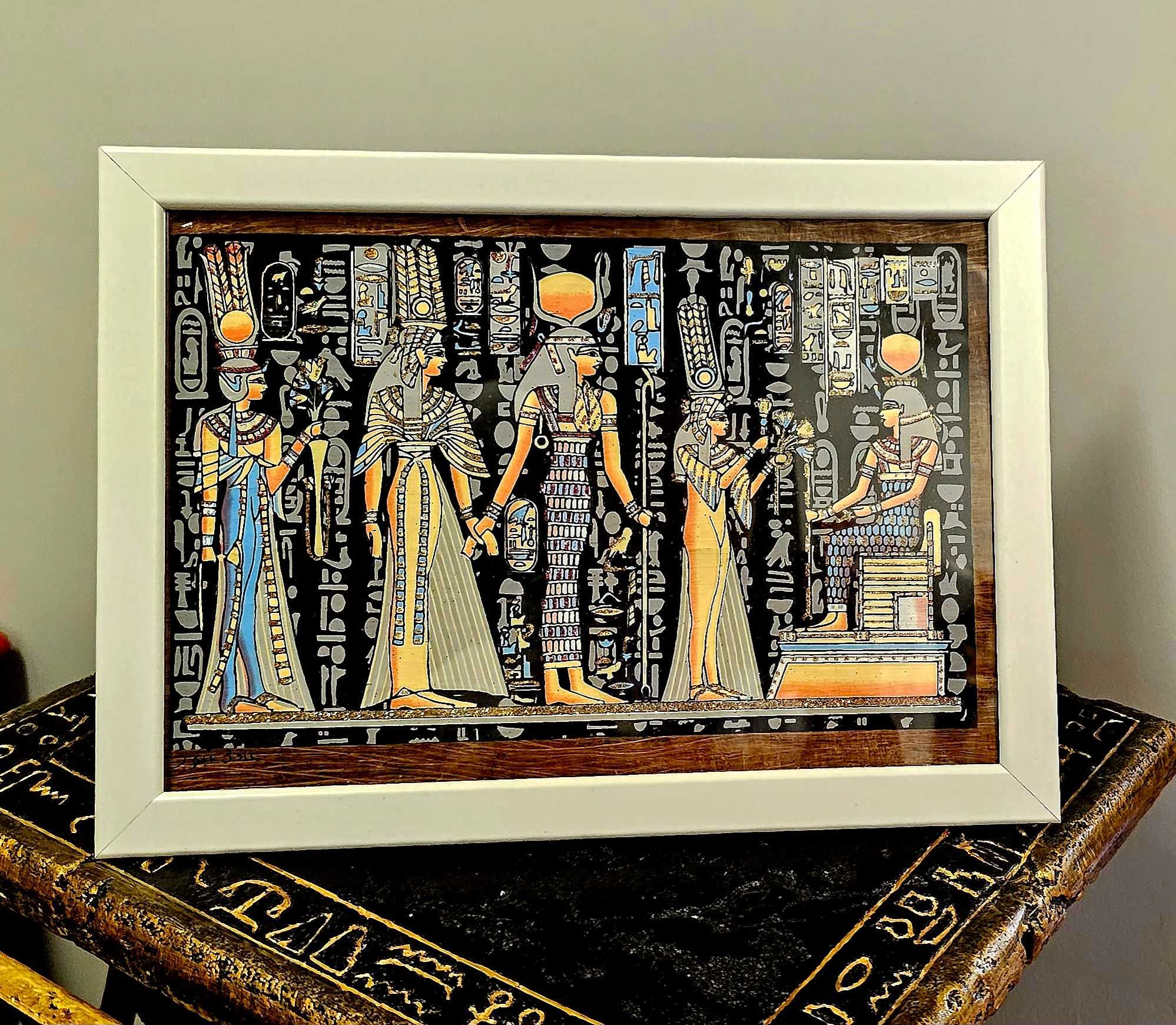 Obrazy z Egiptu (z certyfikatem) „Nifertiti”,  „Faraon”,  „Kleopatra”