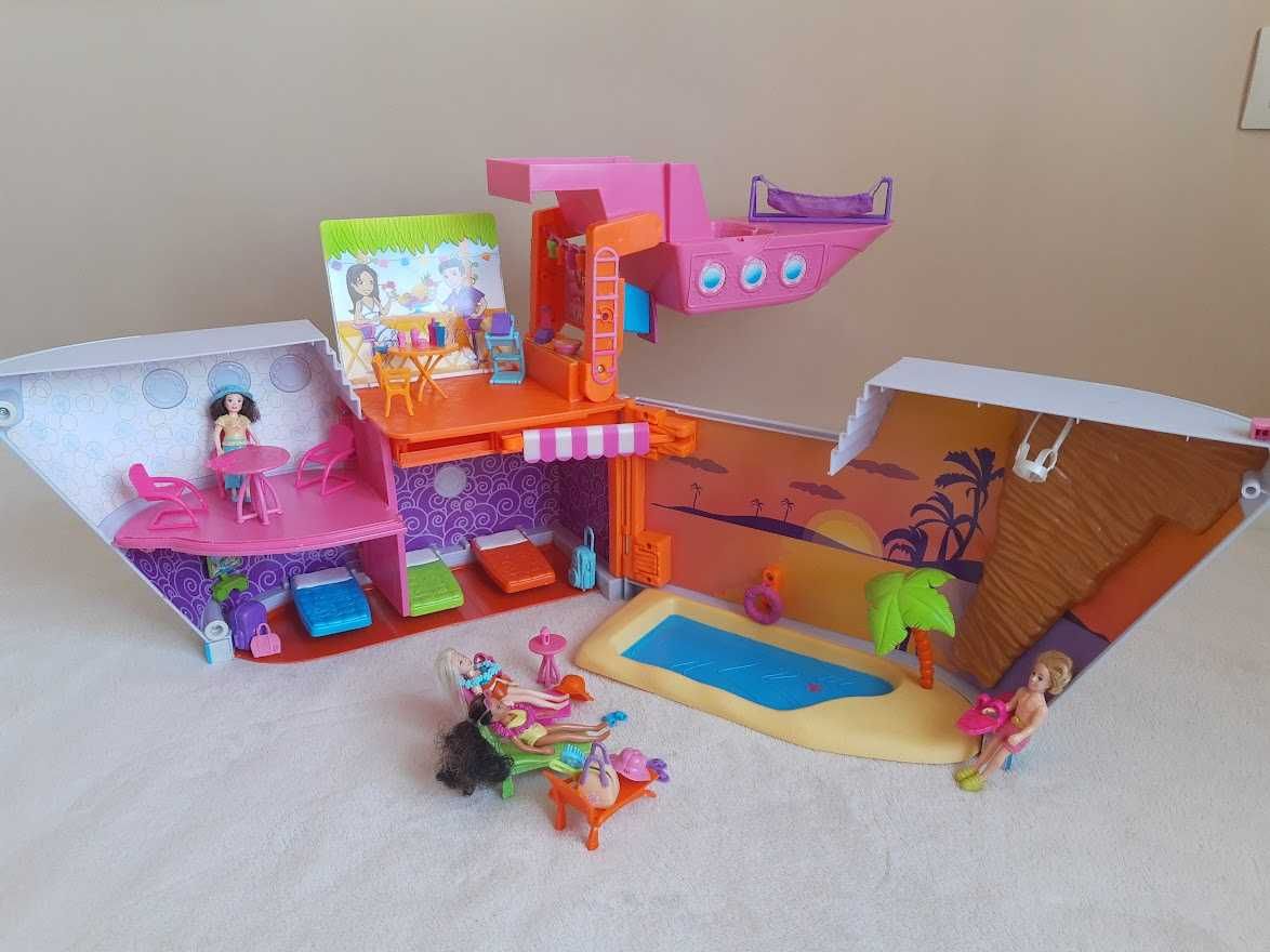 Duży statek wycieczkowy Polly Pocket + dodatkowe elementy i laleczki