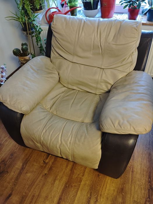 Fotel skórzany relax
