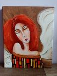 Anioł 24x30 olej na płótnie