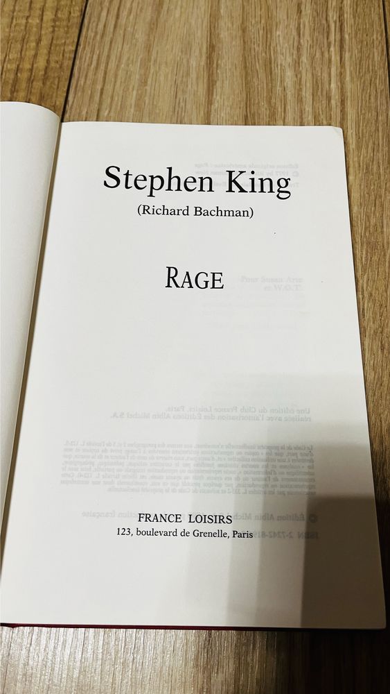 Stephen King - Rage (francuski)