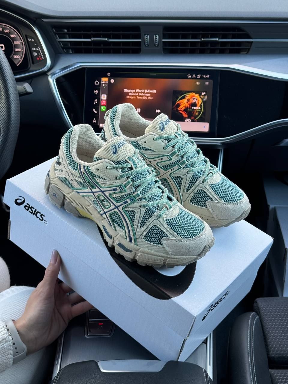 Женские кроссовки Asics Gel Kahana 8 Beige Mint 36-41 асікс кросівки