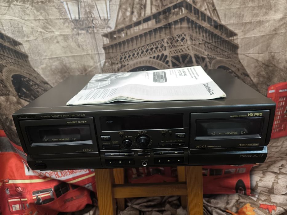 Magnetofon dwukasetowy Technics RS-TR474 M2 + dokumenty