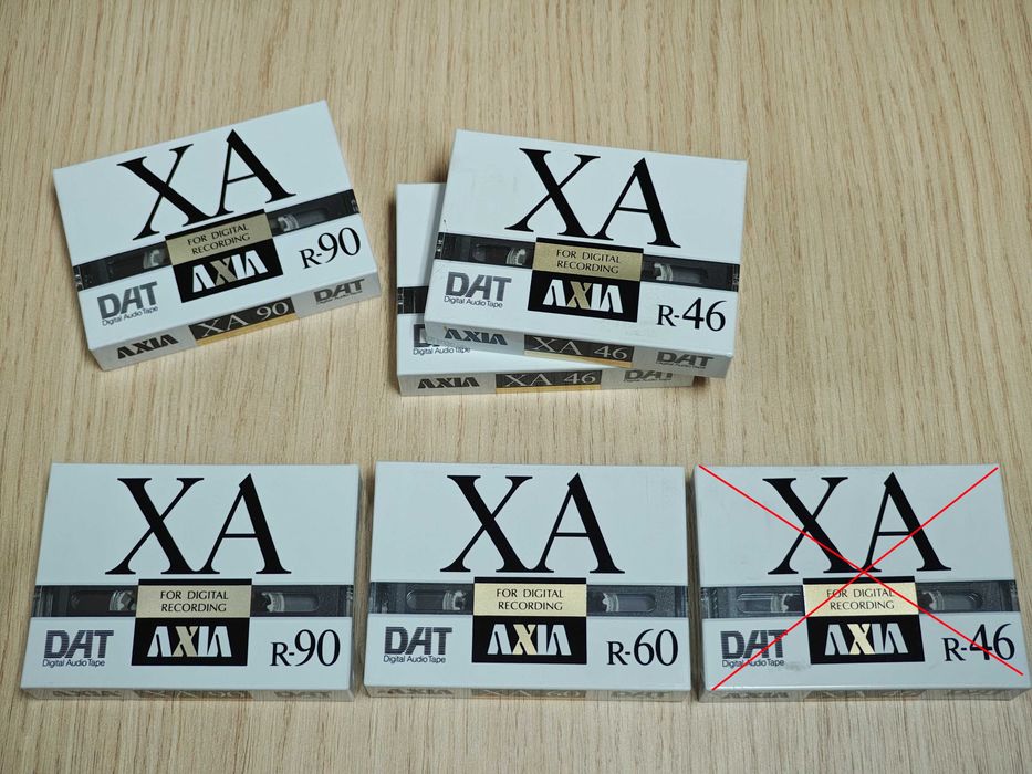 Kasety DAT firmy AXIA (produkcja FUJI), XA R-46, 60, 90 - nowe, folia
