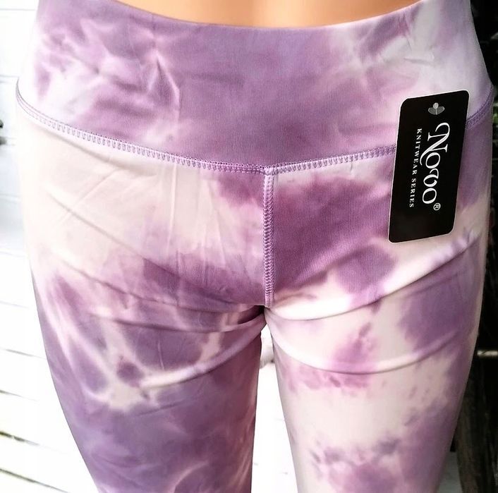 legginsy ombre liliowe z wysokim stanem r. l/xl