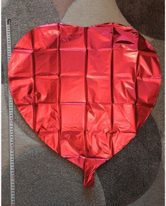 Balon foliowy serce 60x58 cm, walentynki