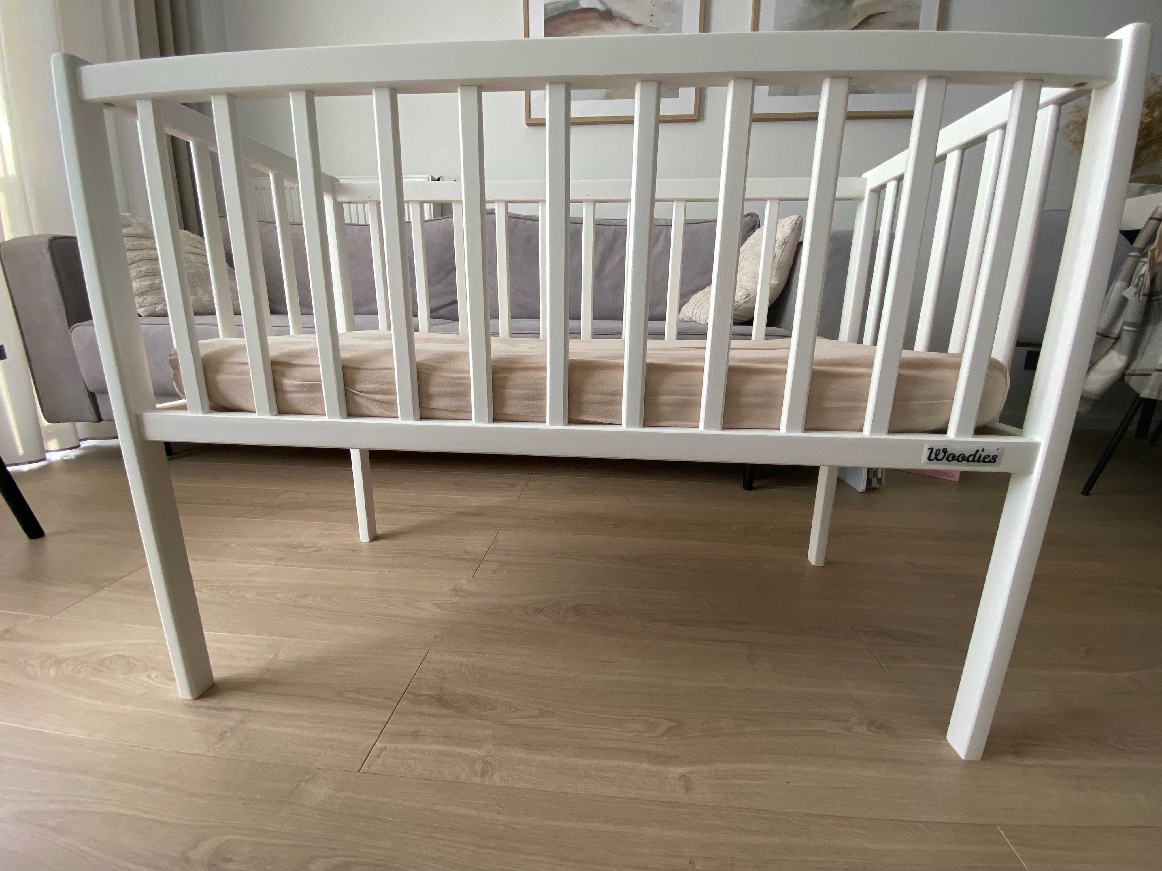 Mini- łóżeczko Bedside Crib 90×40 WOODIES + MATERAC + DODATKI