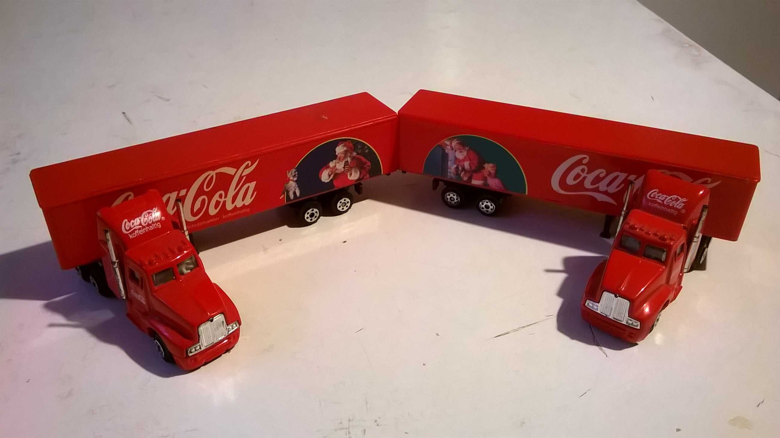 ciężarówki coca cola 2 szt; skala 1:87 - konwersja Idą Święta