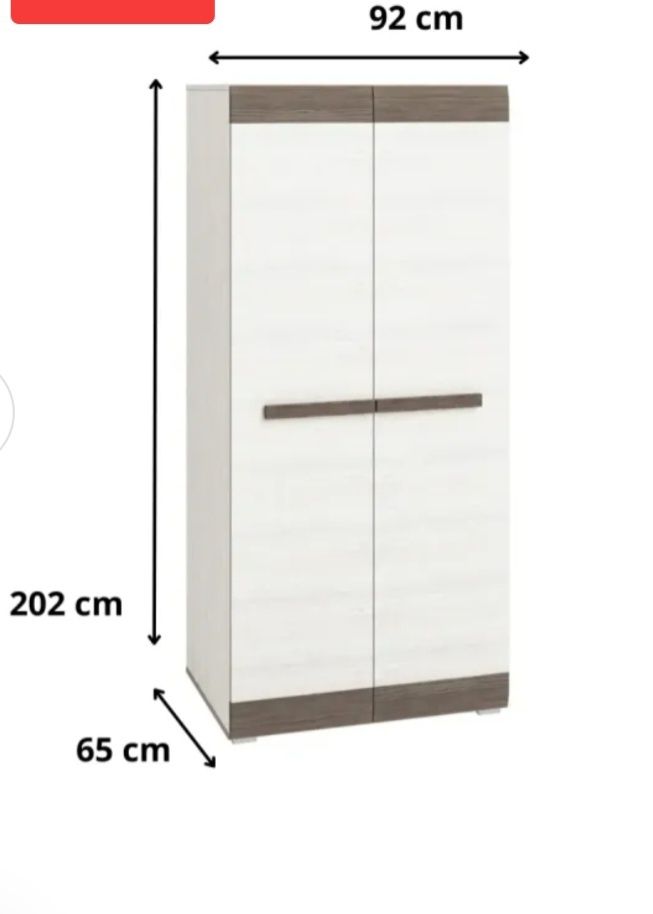 Szafa dwudzwiowa blanco