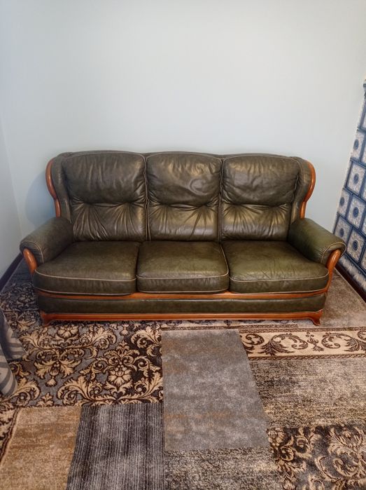 Диван шкіряний зелений 180см з Німеччини sofa софа