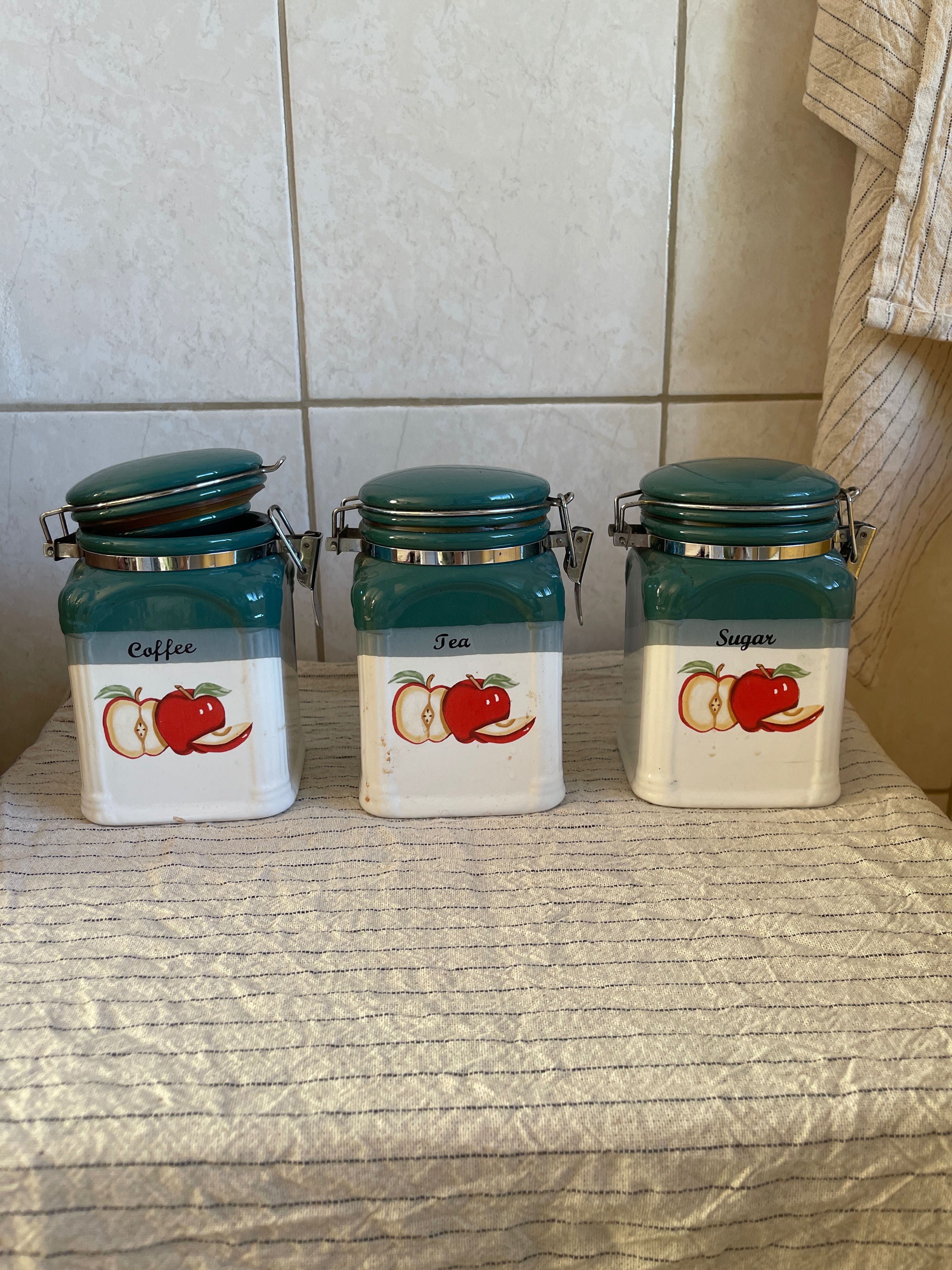 Pojemnik kuchenny kuchenne cukier kawa kawę herbata herbatę