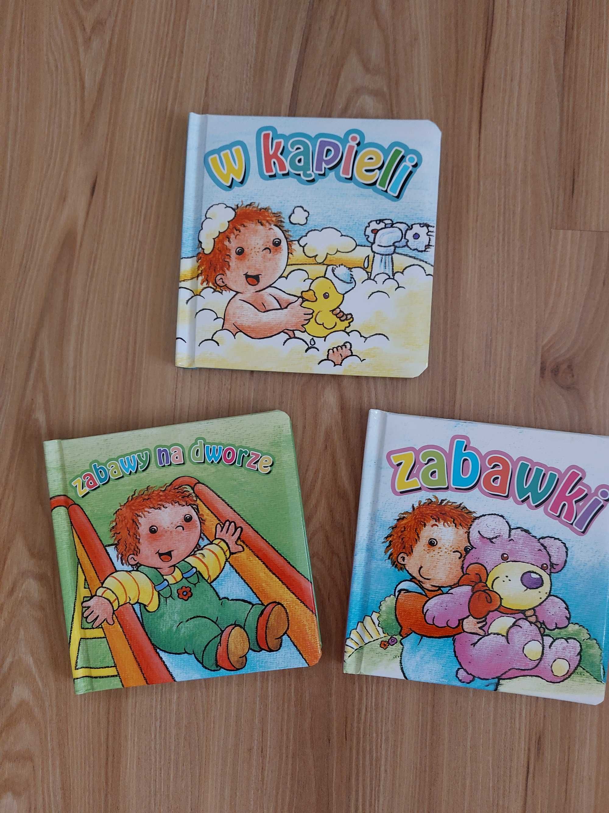 Komplet 3 kartonowych książeczek dla małych dzieci