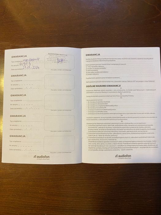 Aparat słuchowy gwarancja Videx Enjoy.