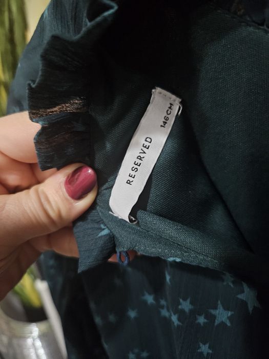 Sukienka Reserved butelkowa zieleń rozmiar 146