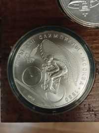 CCCР 10 рублей 1978г. олимпиада велоспорт серебро UNC